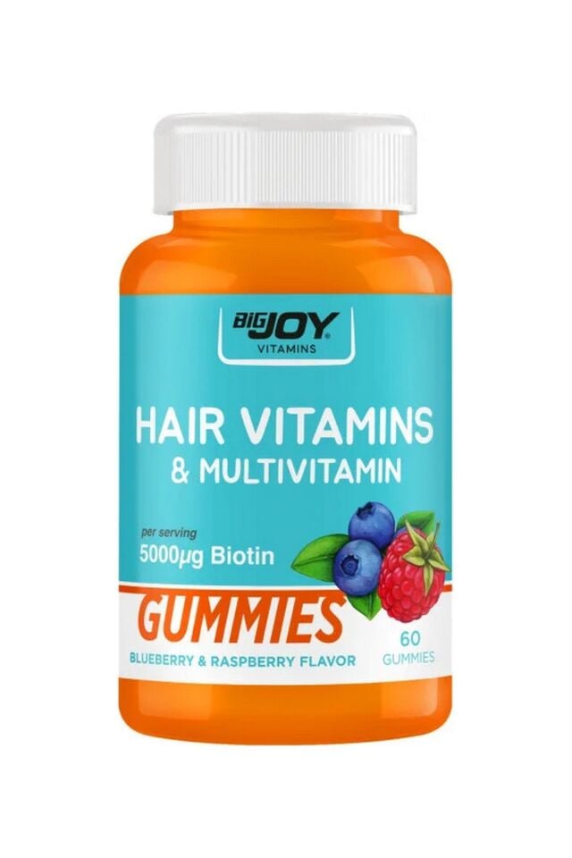 Bigjoy Vitamins Hair Vitamin & Multi Vitamin Ahududu 60 Gummy