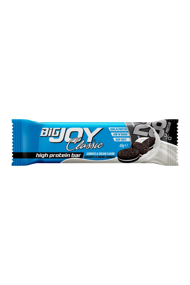 BigJoy Classic High Protein Bar Cookies & Cream 45g x 16 Adet