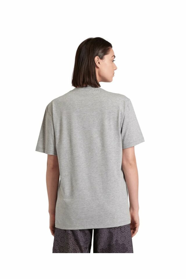 Arena T-Shirt Logo Cotton Unisex Kısa Kol Tişört XXL Beden Gri 005336551-2X