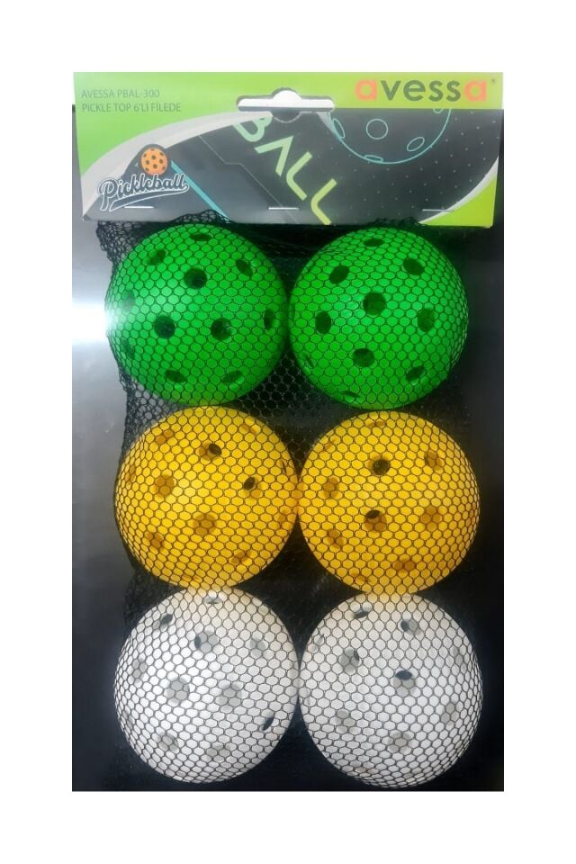 Avessa PBAL-300 Pickleball Top 6'lı Filede Karışık Renklerde