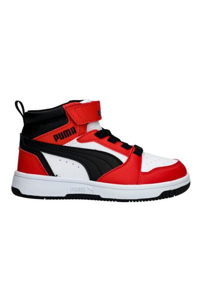 Puma Rebound V6 Mid AC+ PS Unisex Çocuk Ayakkabı Kırmızı/Siyah 39383203