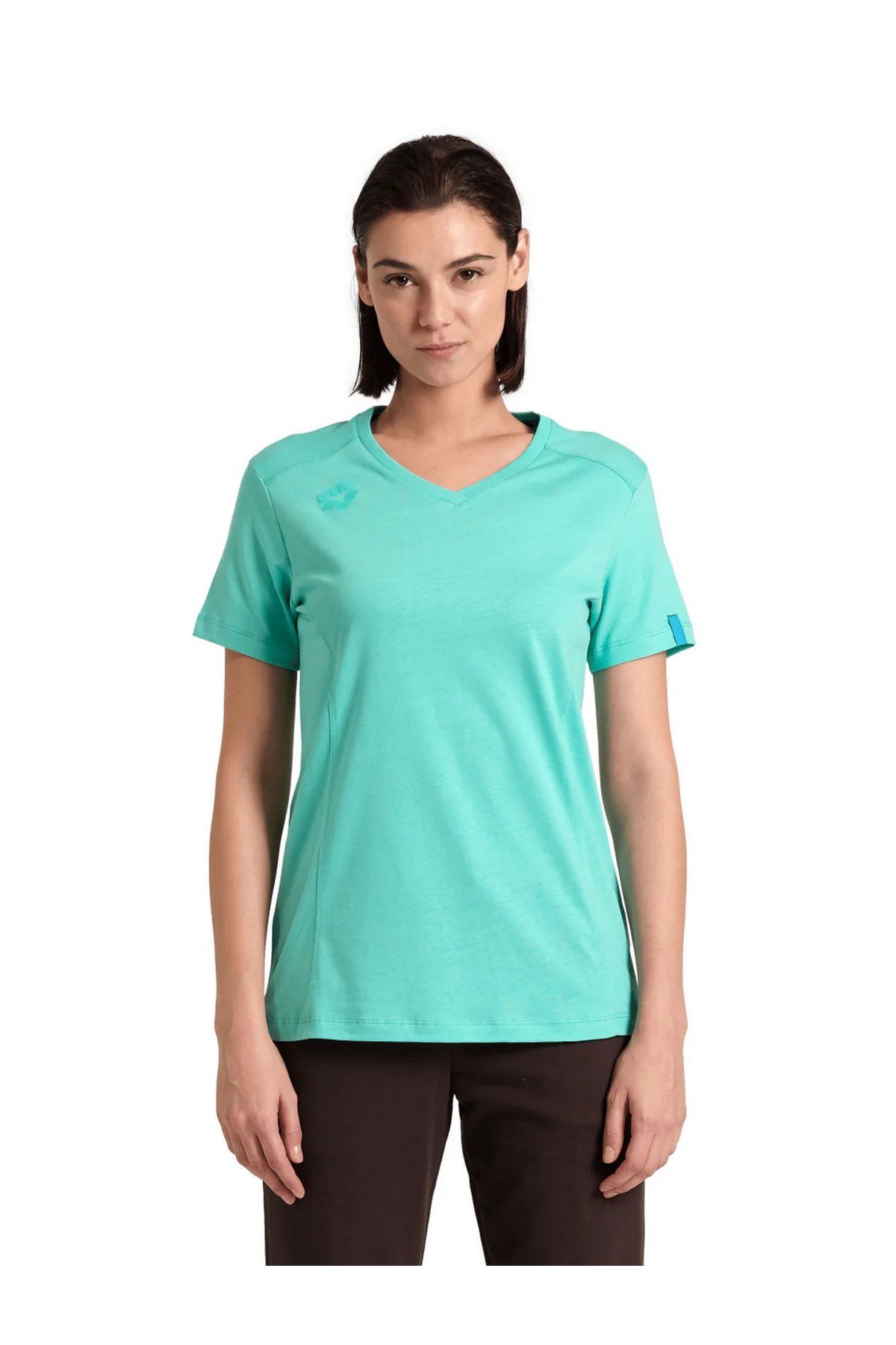 Arena Women's Team T-shirt Panel Bayan Kısa Kol Tişört Mavi 004892880