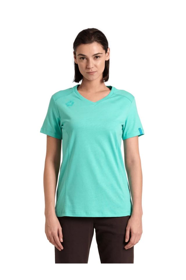 Arena Women's Team T-shirt Panel Bayan Kısa Kol Tişört Mavi 004892880