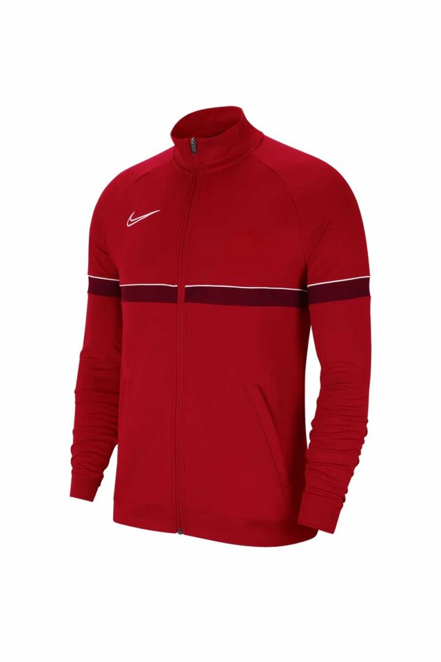 Nike Dri-Fit Academy 21 Kırmızı Track Jacket Tam Fermuarlı Futbol Ceketi CW6113-657 M