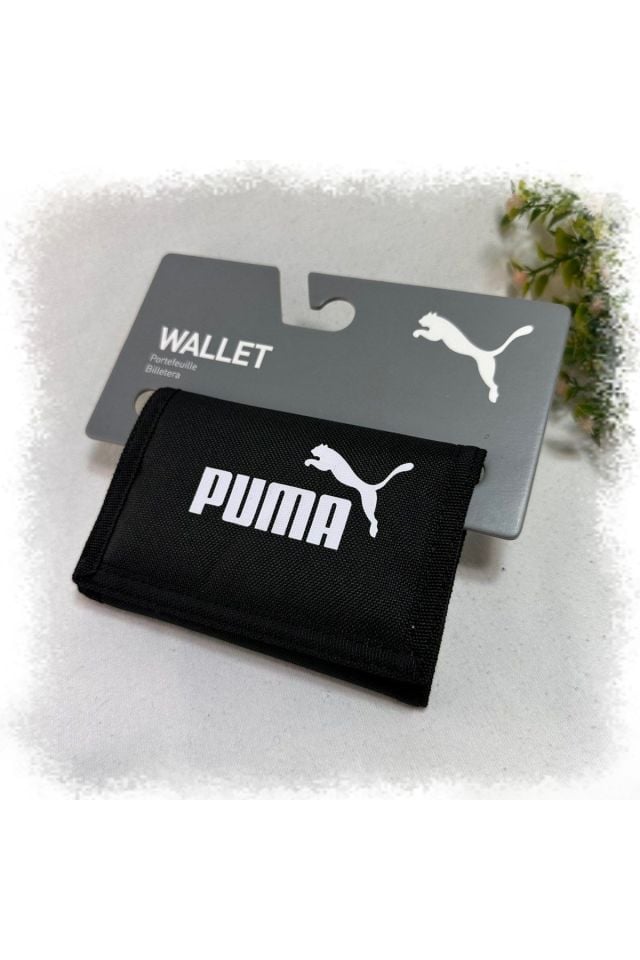 Puma Phase Wallet Black Unisex Günlük Kullanım İçin Cüzdan Siyah 07561701