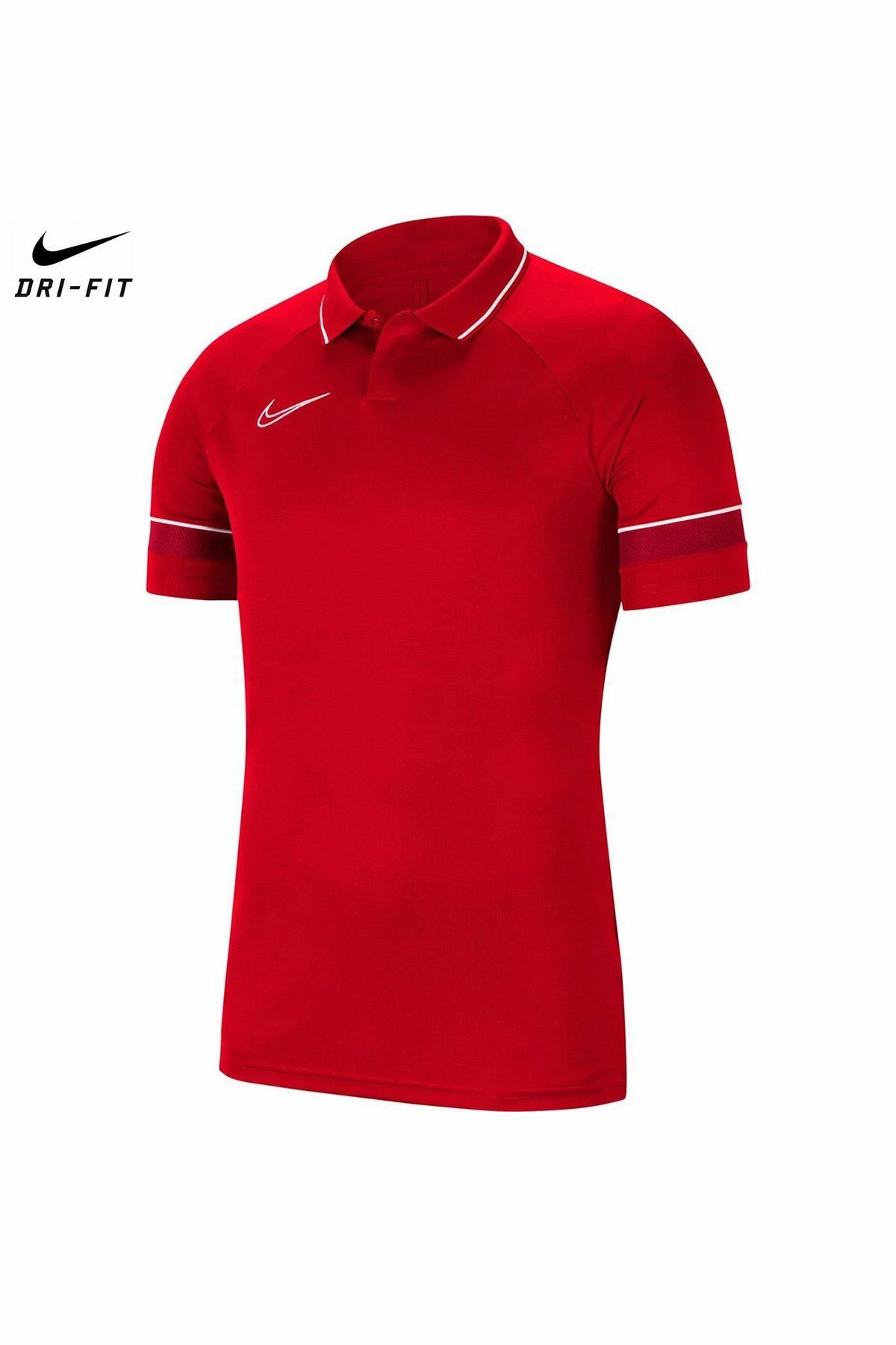 Nike Dri-Fit Academy 21 Kırmızı Erkek Polo Yaka Tişört CW6104-657