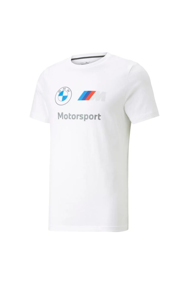 Puma BMW Mms Ess Logo Tee White T-Shirt Erkek Tişört Beyaz 53814802