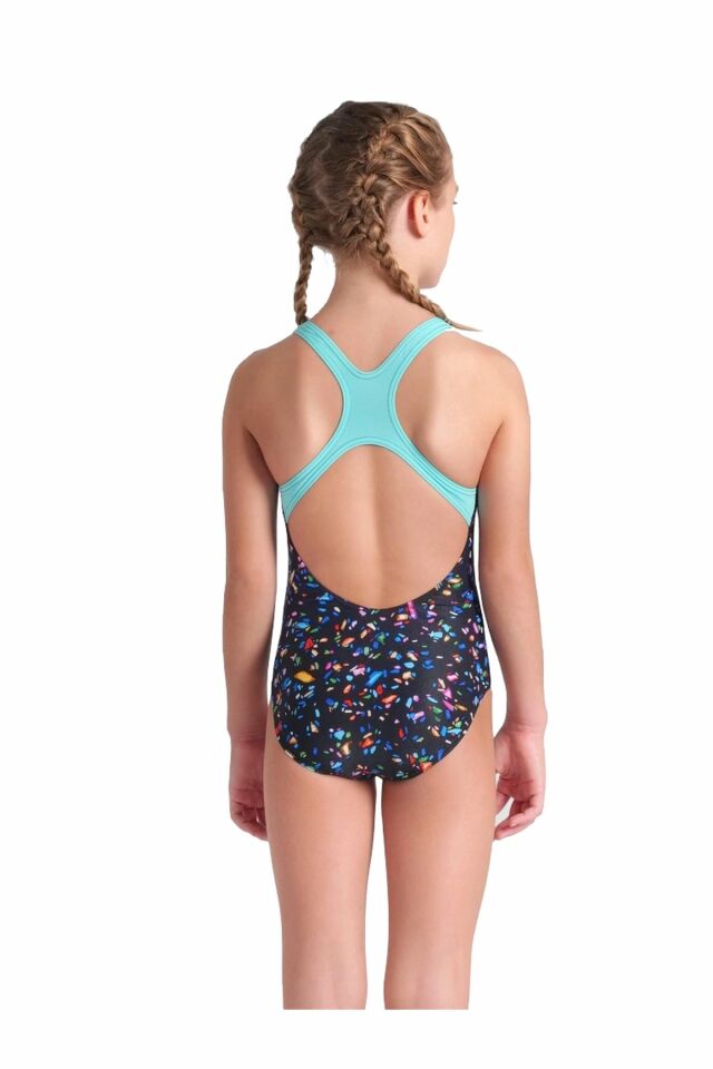 Arena Girl's Arena Confetti Swimsuit Swim Pro Back Kız Çocuk Yüzücü Mayo Siyah 009089550 14-15