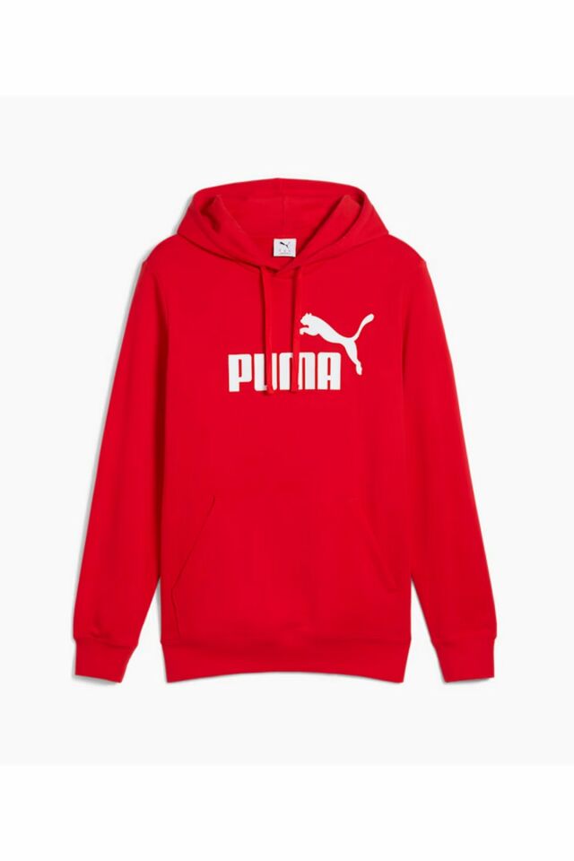 Puma Essentials No. 1 Logo Big Kids Hoodie Erkek Kapüşonlu Sweatshirt Kırmızı 68257211