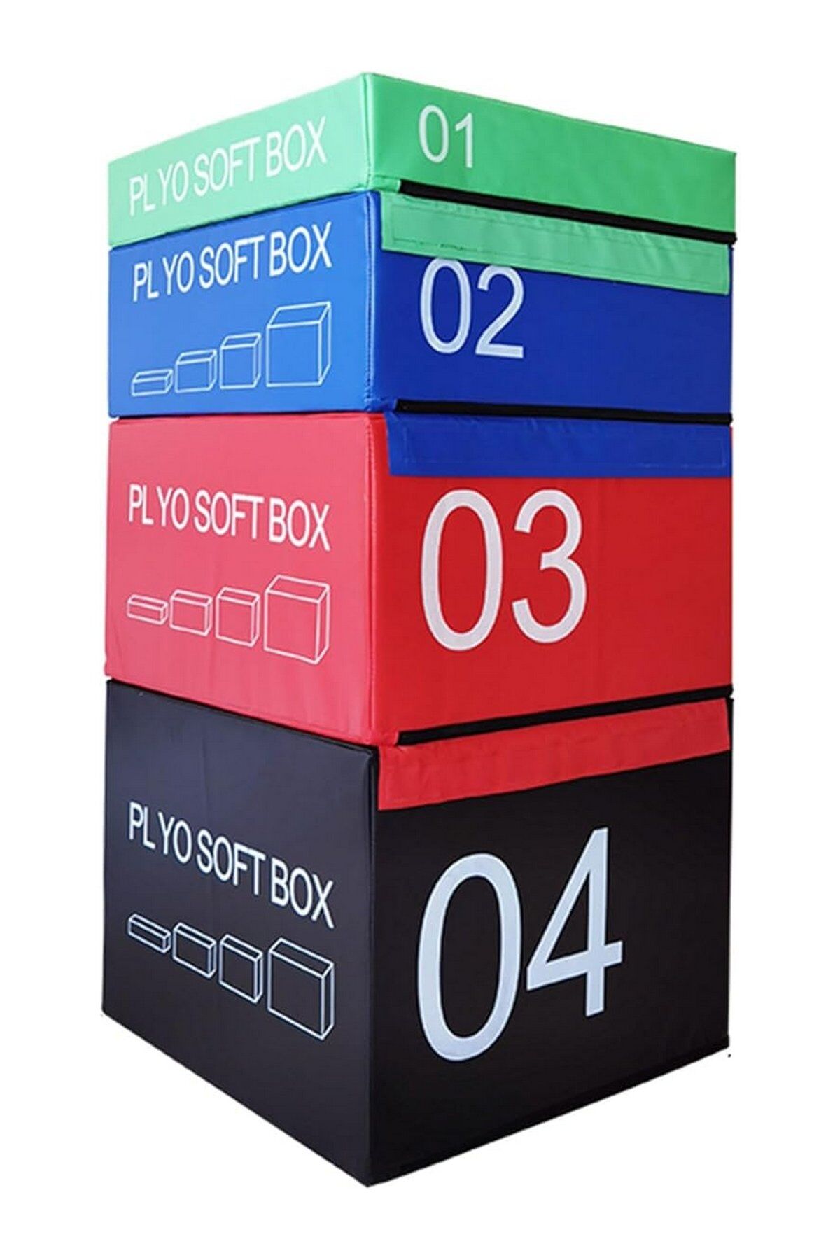 Avessa SPB-400 Soft Plyo Box 4'lü Set 20-30-40-50 cm Renkli