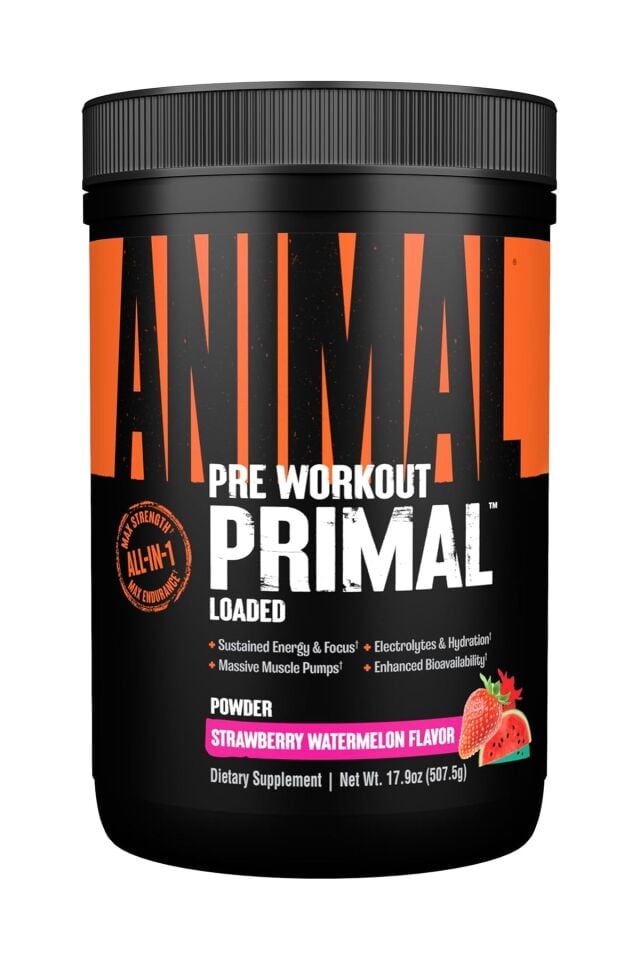 Universal Animal Primal Powder Pre Workout Çilek/Karpuz Aromalı 507.5g 50 Servis