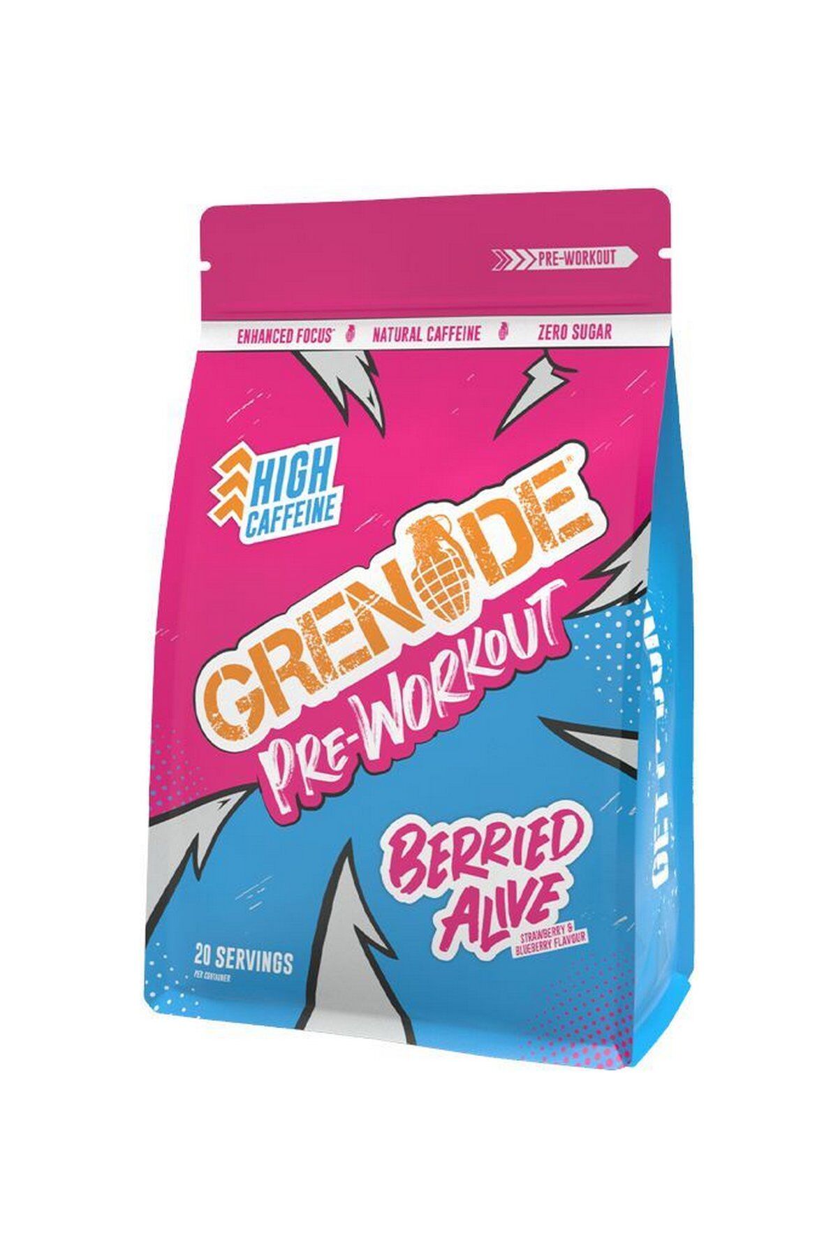 Grende Pre-Wo Berried Alive Pre Workout Çilek & Yaban Mersini 330g 40 Servis