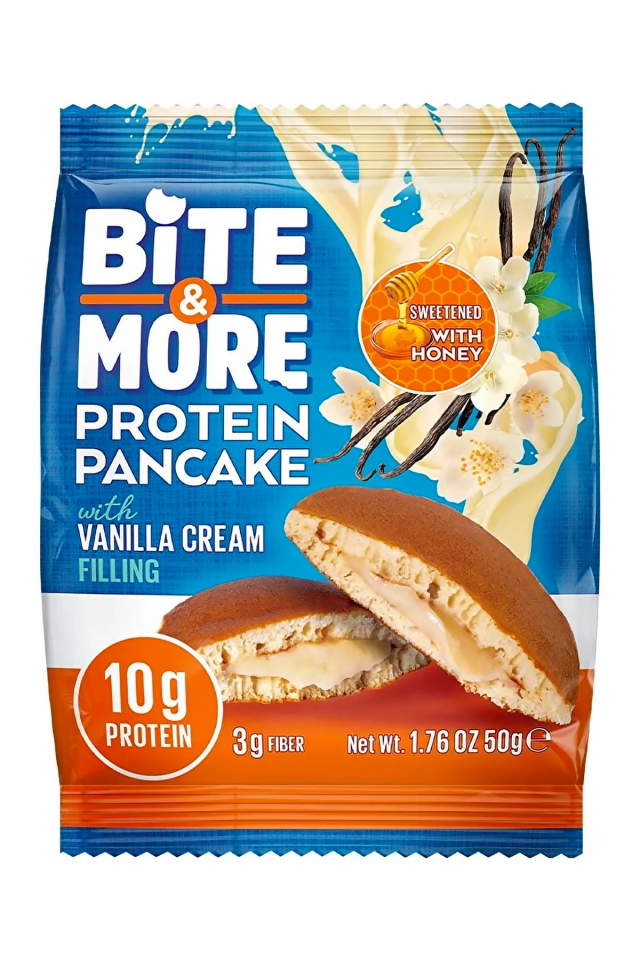Bite & More Protein Pancake Vanilla Cream 50g x 12 Adet