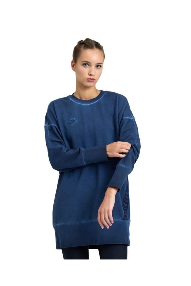 Arena Women's Arena Icons Oversize Crew Bayan Sweatshirt Petrol S Beden Mavi 005592701-S