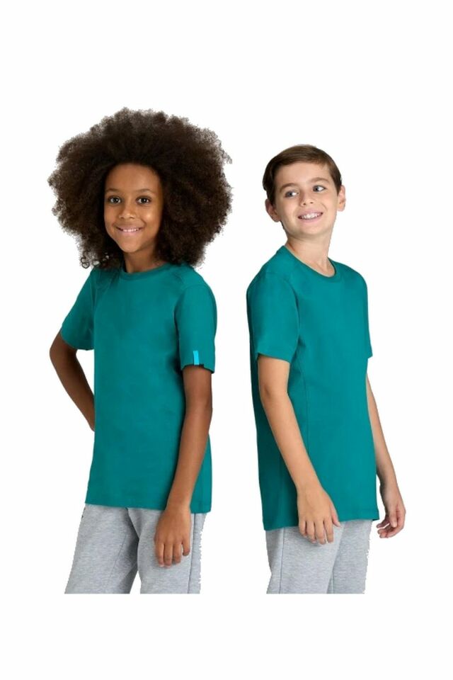 Arena Jr Team T-shirt Panel Unisex Çocuk Tişört 10-11 Yaş Yeşil 004918660-10-11