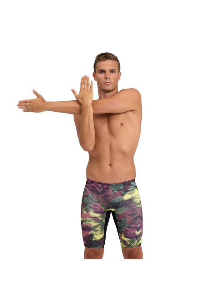 Arena Men's Arena Hero Camo Swim Jammer Erkek Yüzücü Jammer 75 Beden Siyah 005916550-75