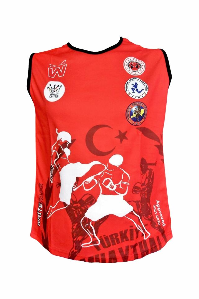 Whiteface Muay Thai Müsabaka Atlet Kırmızı XXS