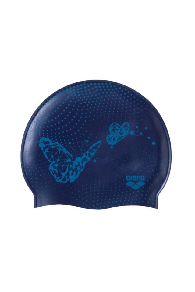 Arena Print Junior Unisex Çocuk Desenli Yüzücü Bone Lacivert 94171235