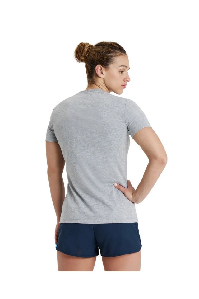 Arena Women's Team T-shirt Panel Bayan Günlük Stil Tişört Gri 004892550