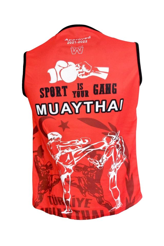 Whiteface Muay Thai Müsabaka Atlet Kırmızı S