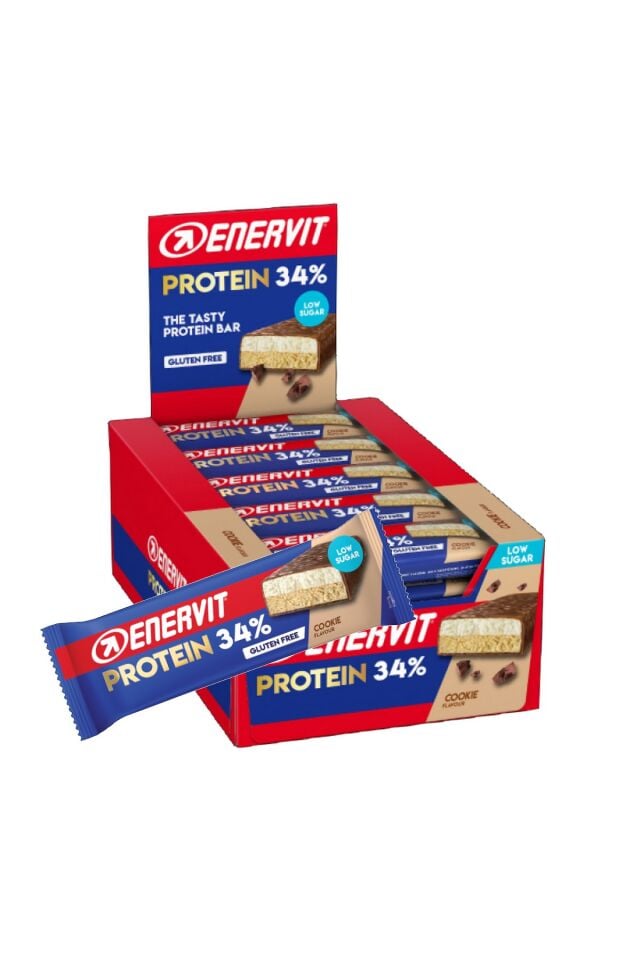 Enervit 99636 Low Sugar Protein Bar Cookie 55g x 25 Adet