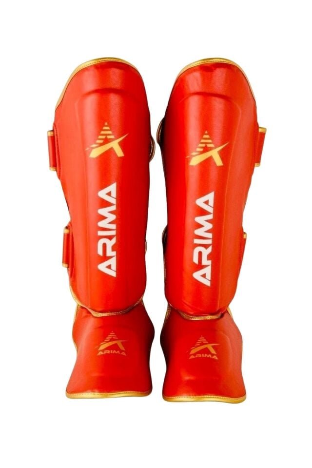 Arima AR-10012 Profesyonel Kaval & Ayaküstü Koruma Deri Kırmızı L/XL