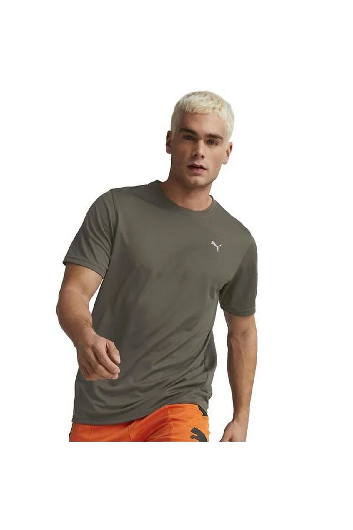 Puma Performance Ss Tee T-Shirt Cat Erkek Antrenman Tişört Yeşil 52031473