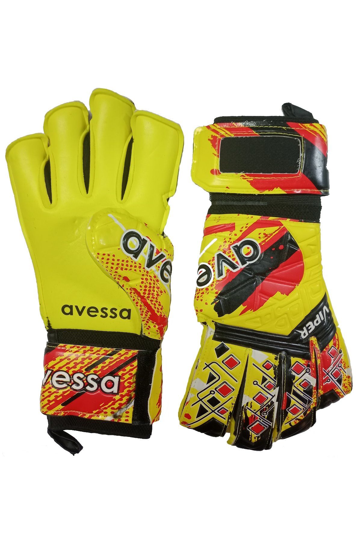 Avessa GK-200 Apex Parmak Korumalı Kaleci Eldiveni Sarı/Siyah No 10
