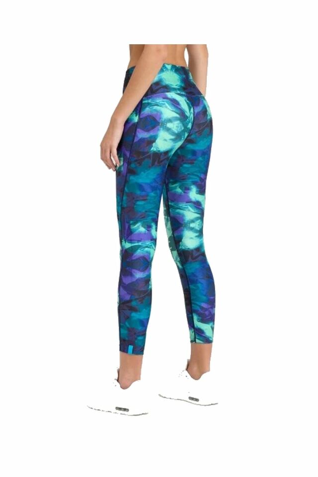 Arena Women's 7/8 Tight Panel Allover Bayan Günlük Tayt Yeşil/Desenli 005720660