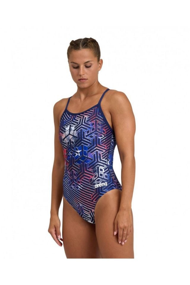 Arena Women's Kikko PRO SwimSuit Lightdrop Back Bayan Yüzücü Mayo Mavi 38 Beden 005893704