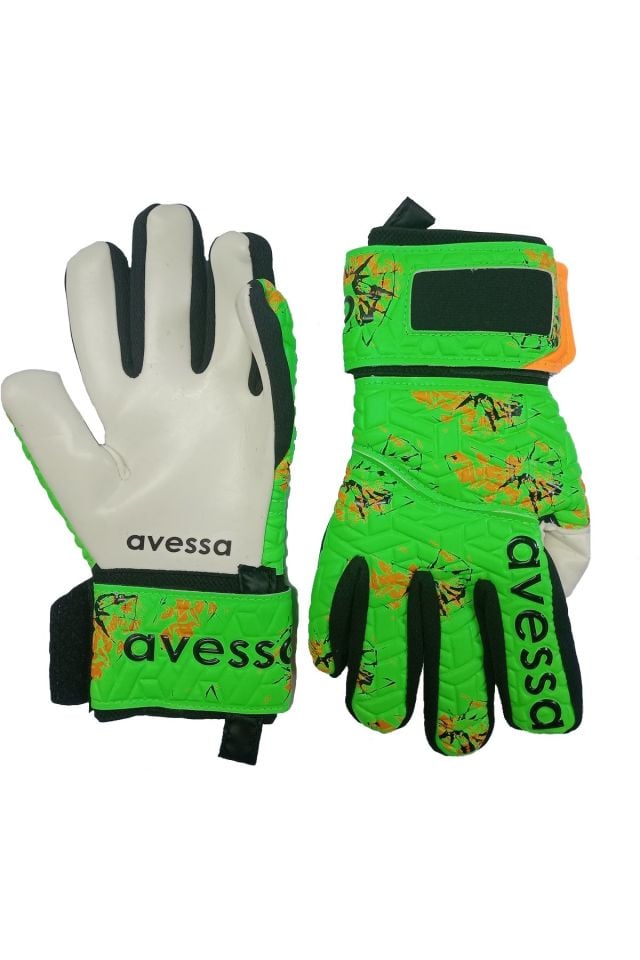 Avessa GK-100 Apex Parmak Korumalı Kaleci Eldiveni Yeşil/Siyah