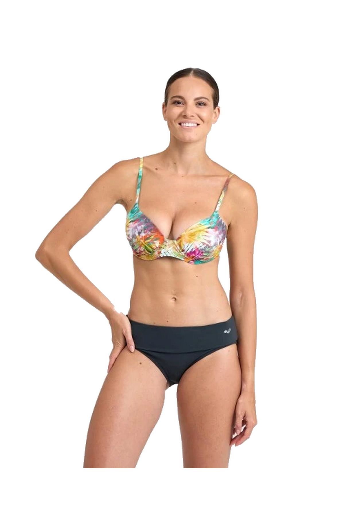 Arena Women's BodyLift SwimSuit Paola Two Pieces İki Parça Bayan Yüzücü Mayo Gri 38 Beden 006029510