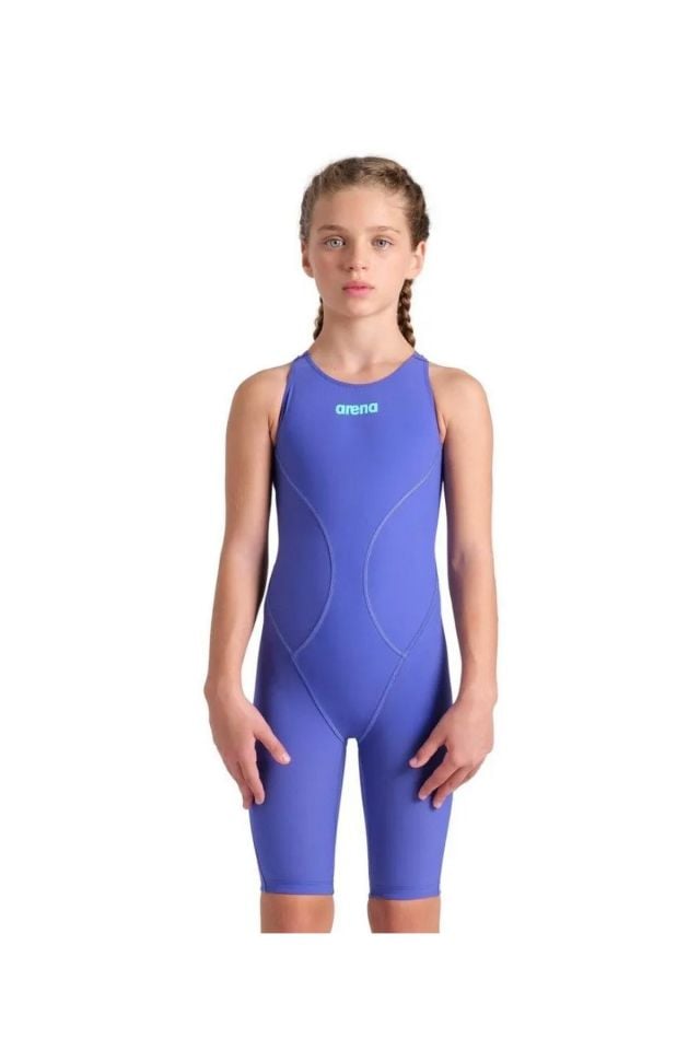 Arena Girls Powerskin Impulso Jr Kız Çocuk Yüzücü Yarış Mayosu Mavi 008605110