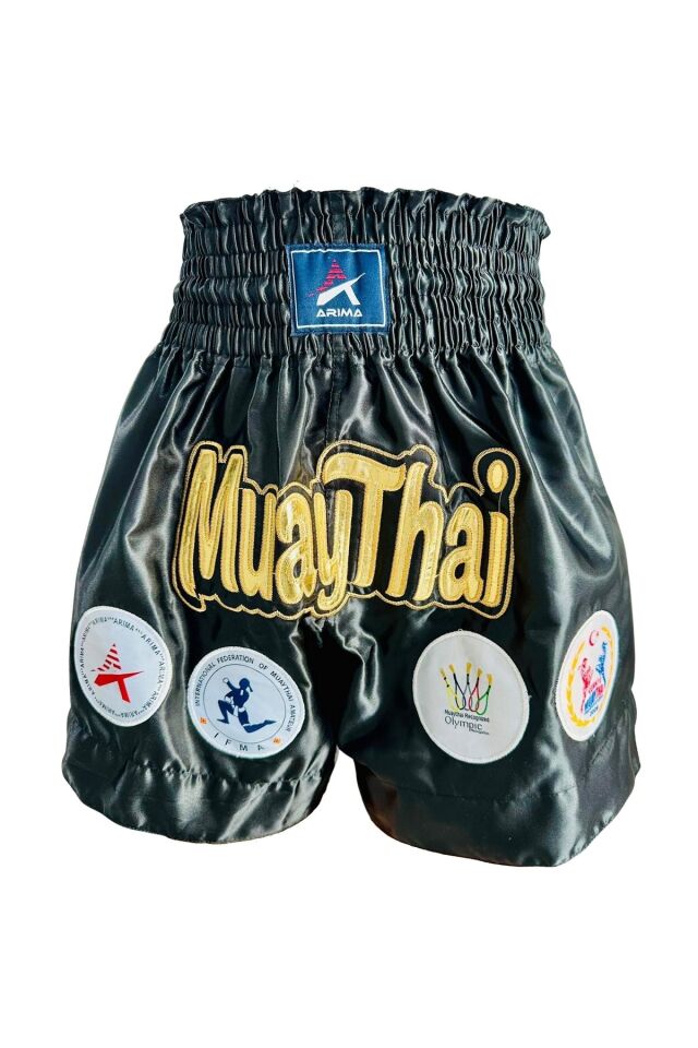 Arima Muay Thai Onaylı Müsabaka Şortu Siyah 2XS
