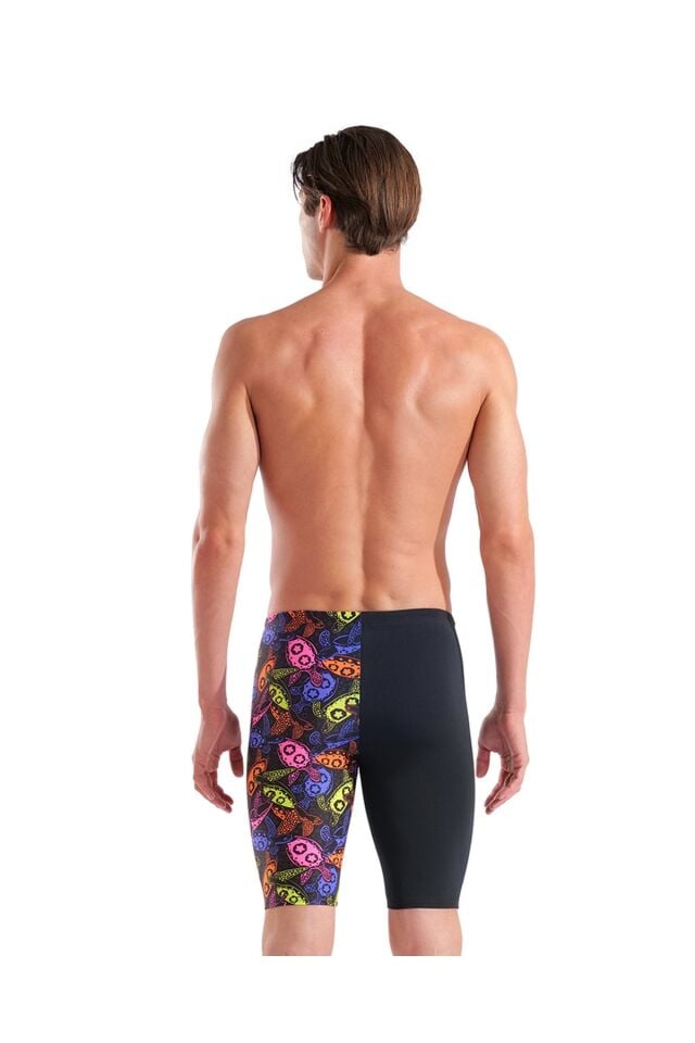 Arena Men's Sea Turtles Swim Jammer Erkek Yüzücü Jammer Mayo Siyah/Desenli 010223501