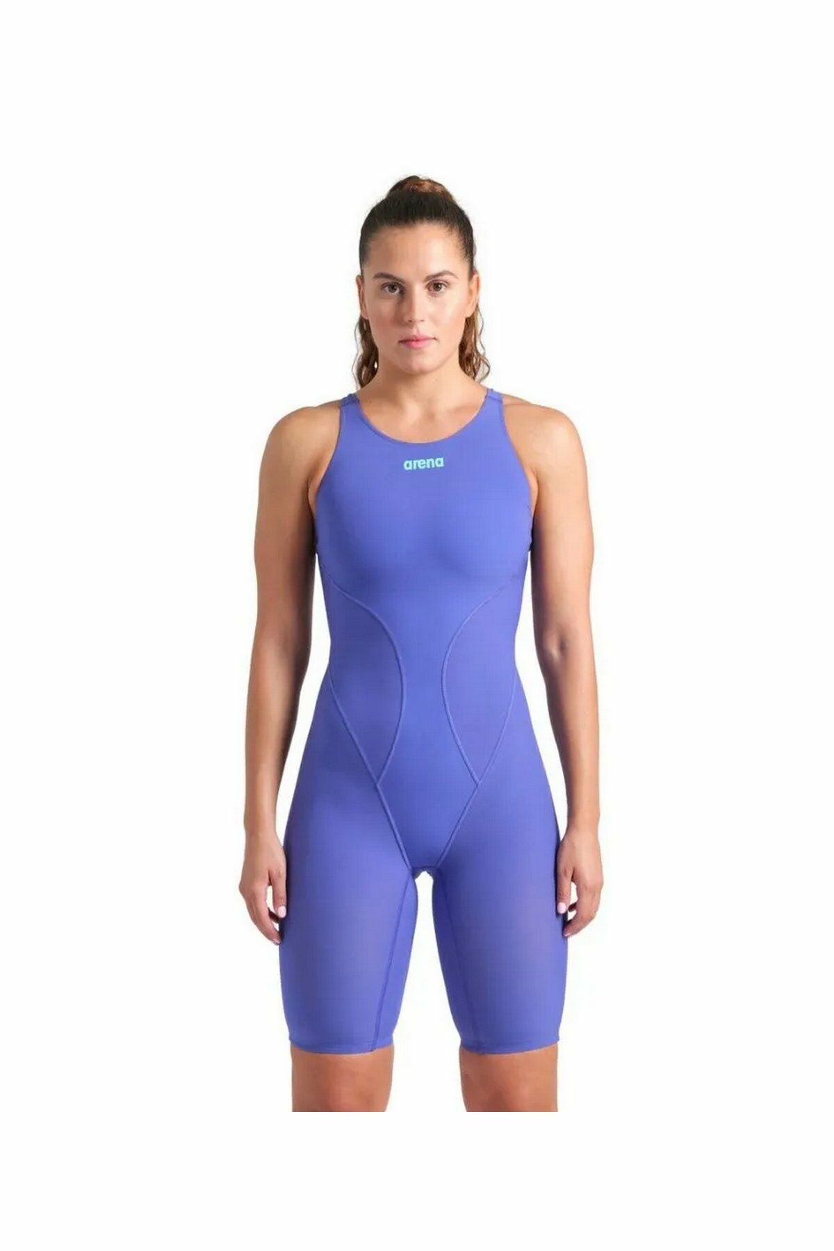 Arena Womens Powerskin Impulso Openback Bayan Yüzücü Yarış Mayosu Mavi 008603110 36