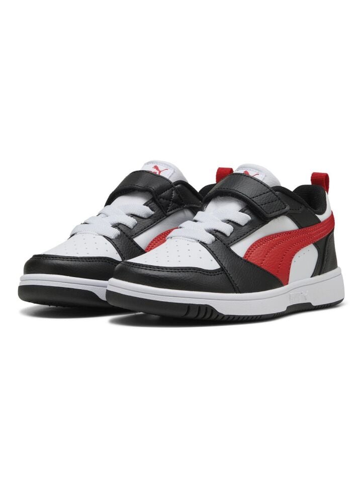 Puma Rebound V6 Lo AC+ PS Unisex Çocuk Sneakers Ayakkabı Kırmızı/Beyaz 39741904