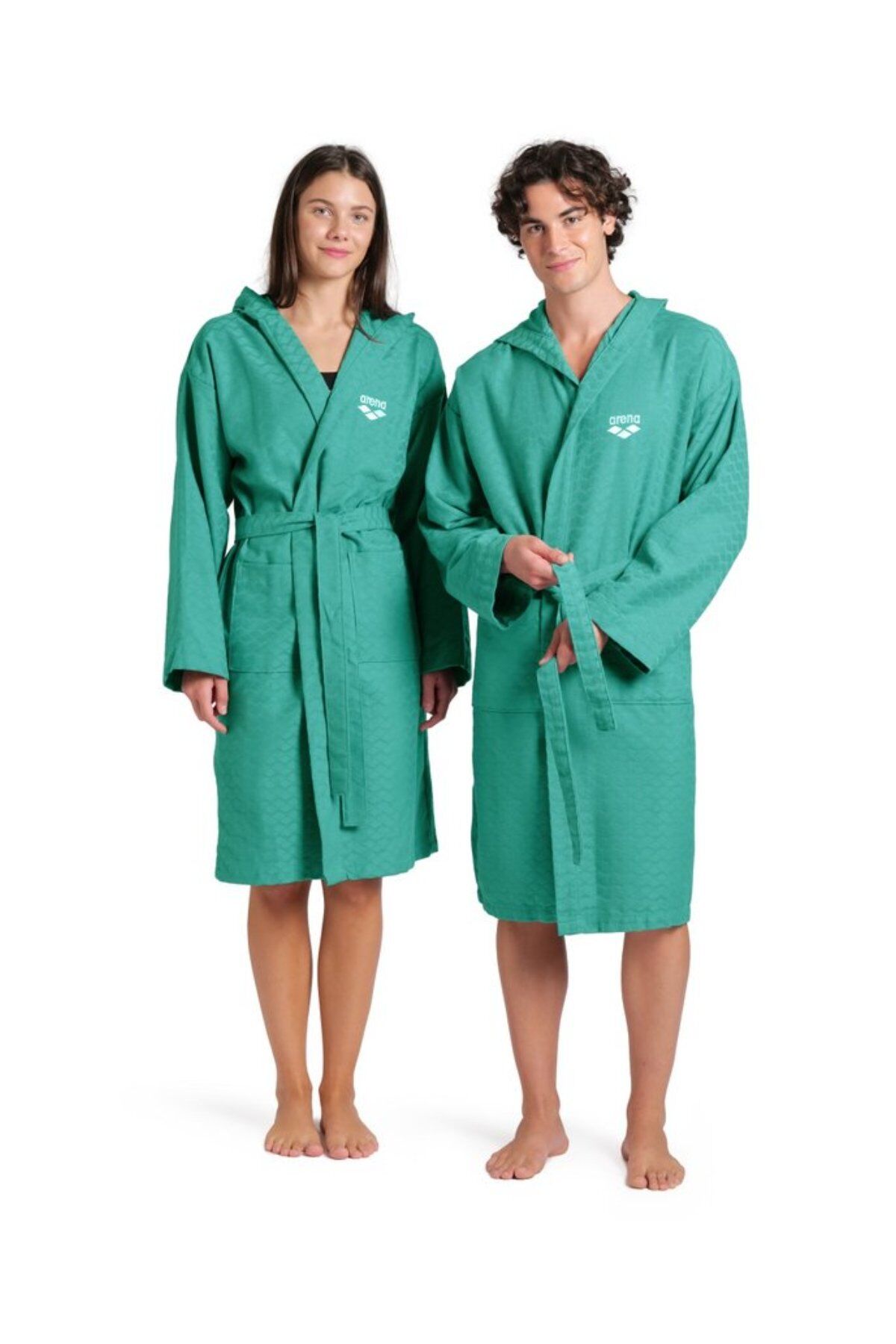 Arena Waffle Robe (L Beden) Unisex Yüzücü Bornoz Turkuaz 009030810