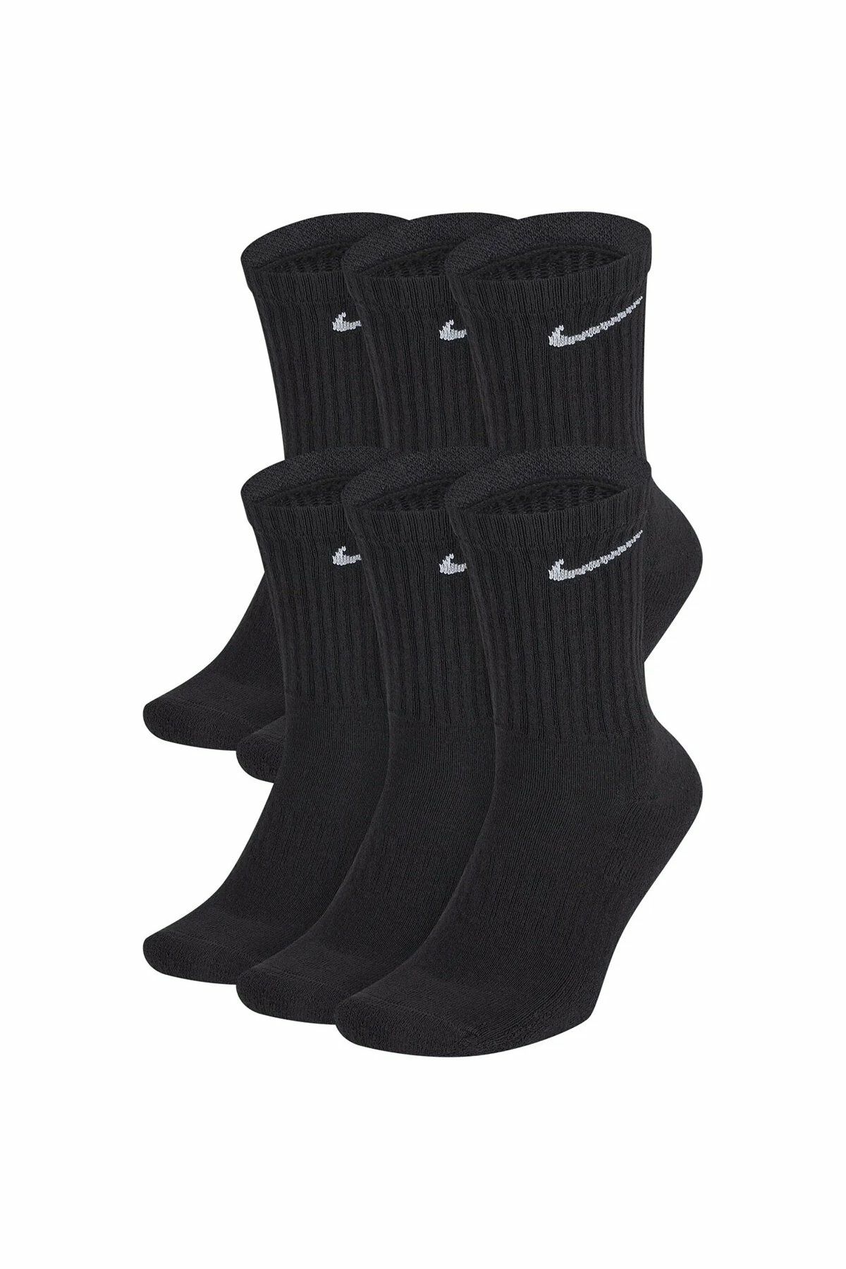 Nike Everyday Cushion Ankle Black 6pcs Erkek Çorap Siyah 6Lı Paket SX7666-010