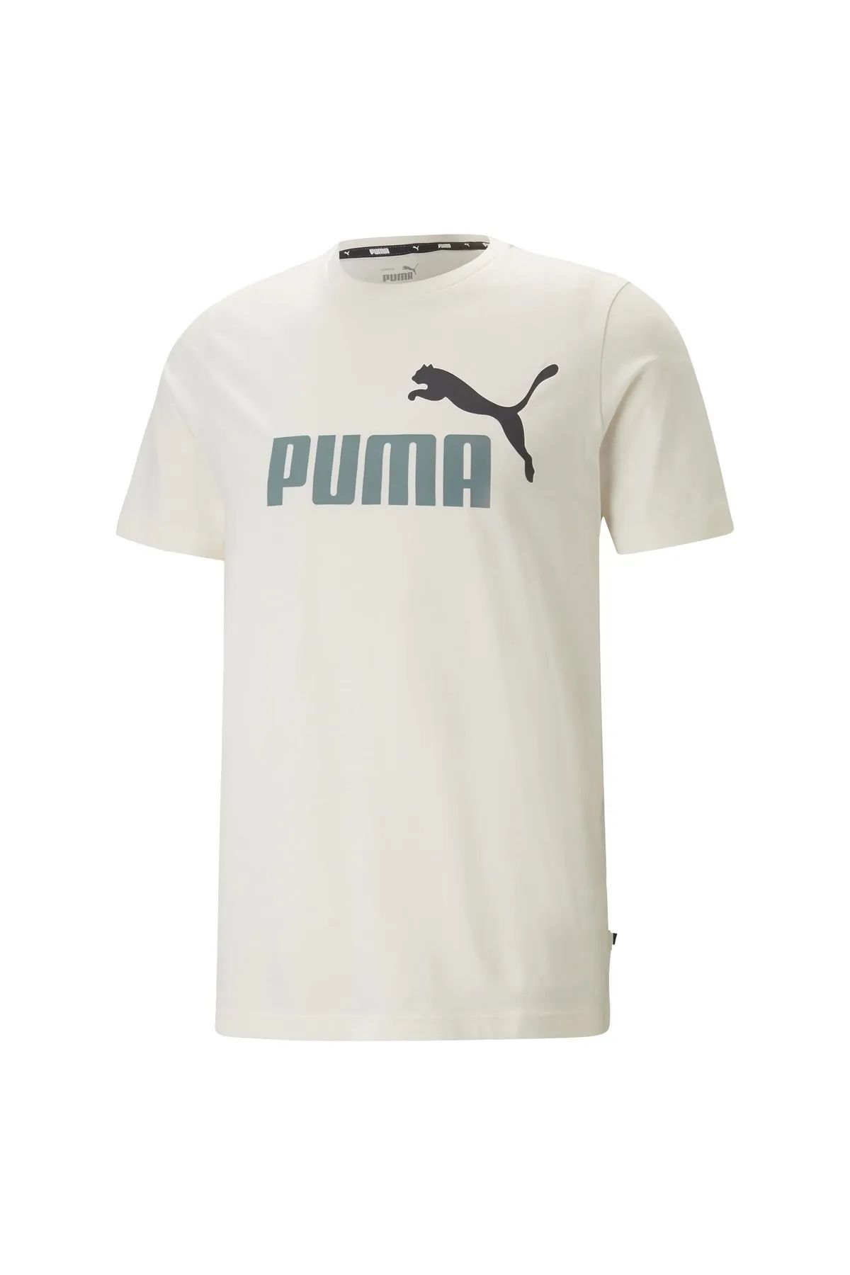 Puma ESS + 2 Col Logo Tee Pristine Erkek Spor Tişört Beyaz 58675965