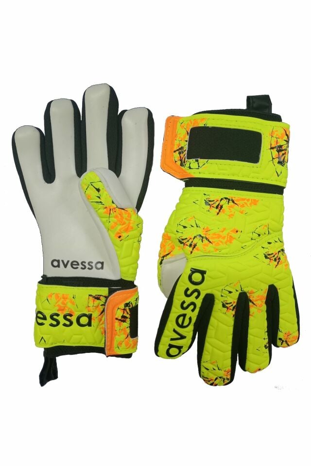 Avessa GK-100 Apex Parmak Korumalı Kaleci Eldiveni Sarı/Siyah No 11
