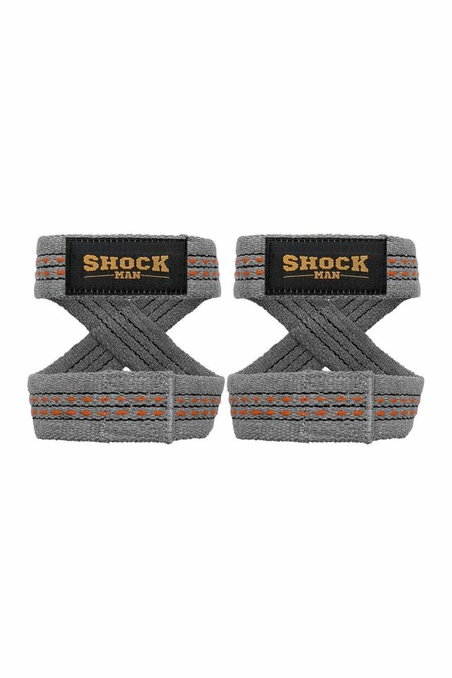 Shock Man 8 Loop Lifting Straps Gri-Turuncu