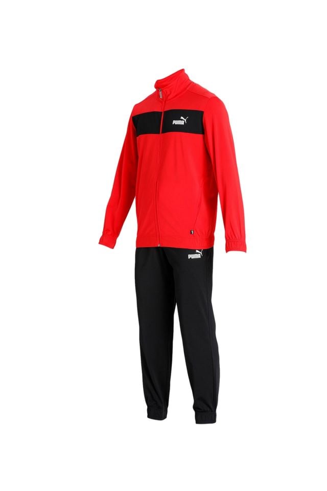 Puma Poly Suit CL Erkek Spor Eşofman Takımı L Beden Kırmızı/Siyah 84584411