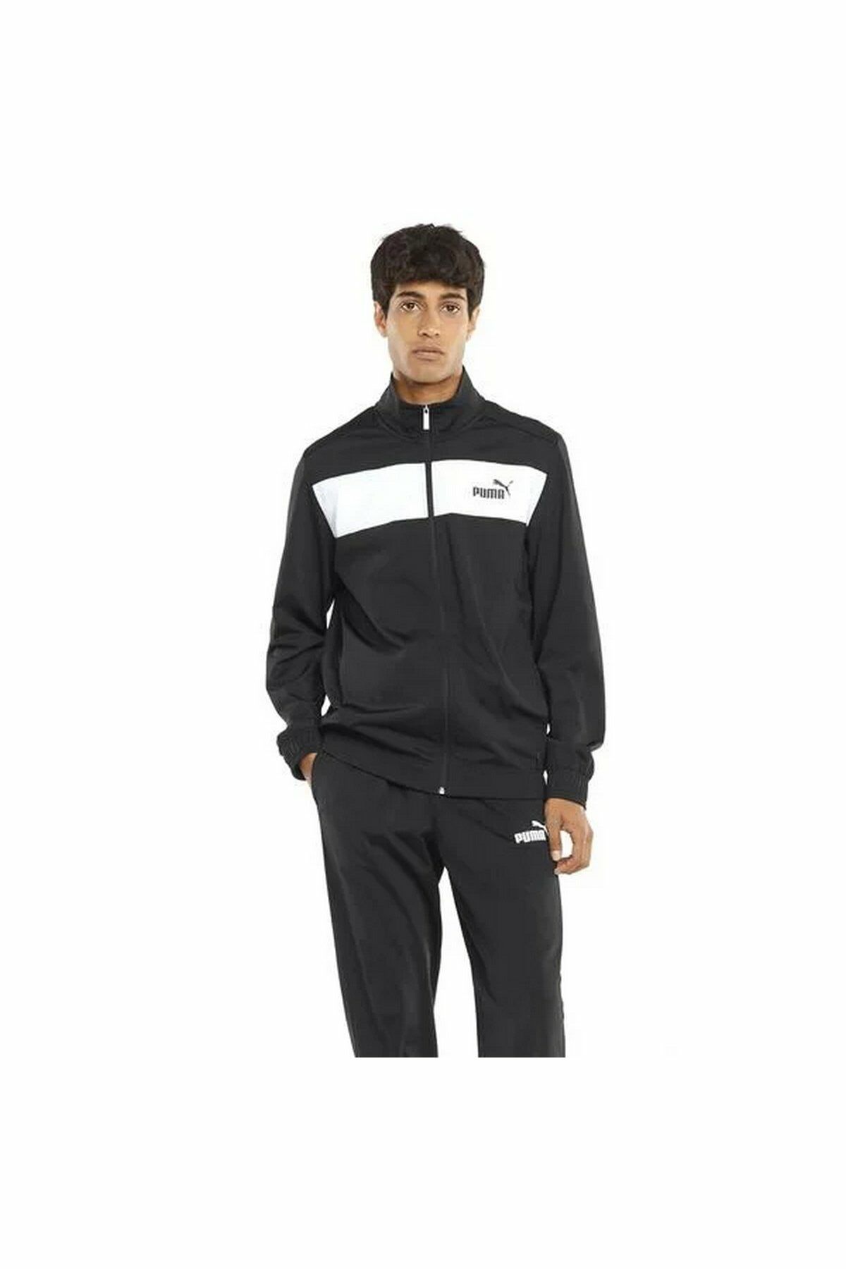 Puma Poly Suit CL Erkek Spor Eşofman Takımı Siyah/Beyaz 84584401 S
