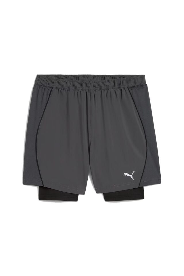 Puma Run Velocity 2in1 Short Erkek 2 si 1 Arada Spor Koşu Şortu Gri 52661144
