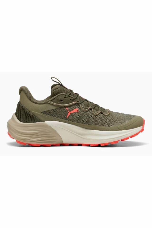 Puma Electrify NITRO 4 Trail Erkek Günlük Yürüyüş Ayakkabısı Yeşil/Kırmızı 31079105