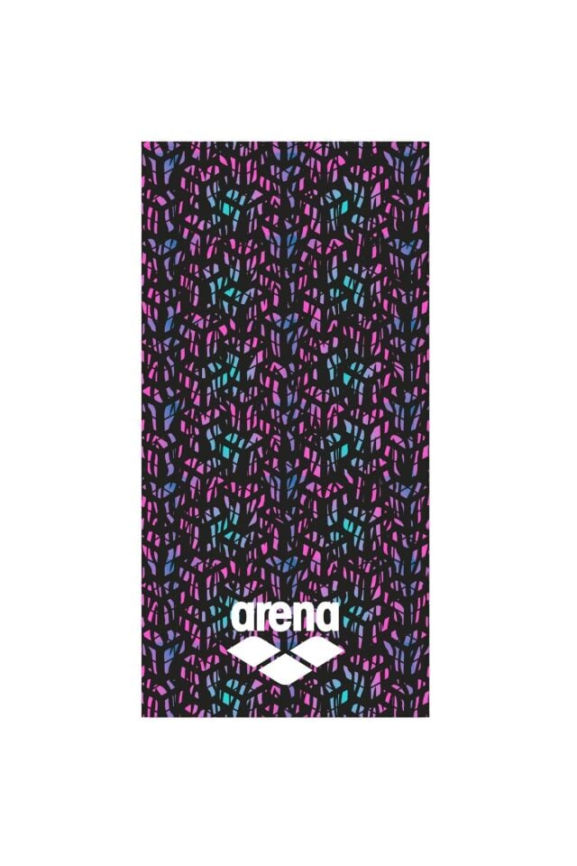 Arena Monogram Towel Unisex Yüzücü Havlu Siyah Desenli 009384590
