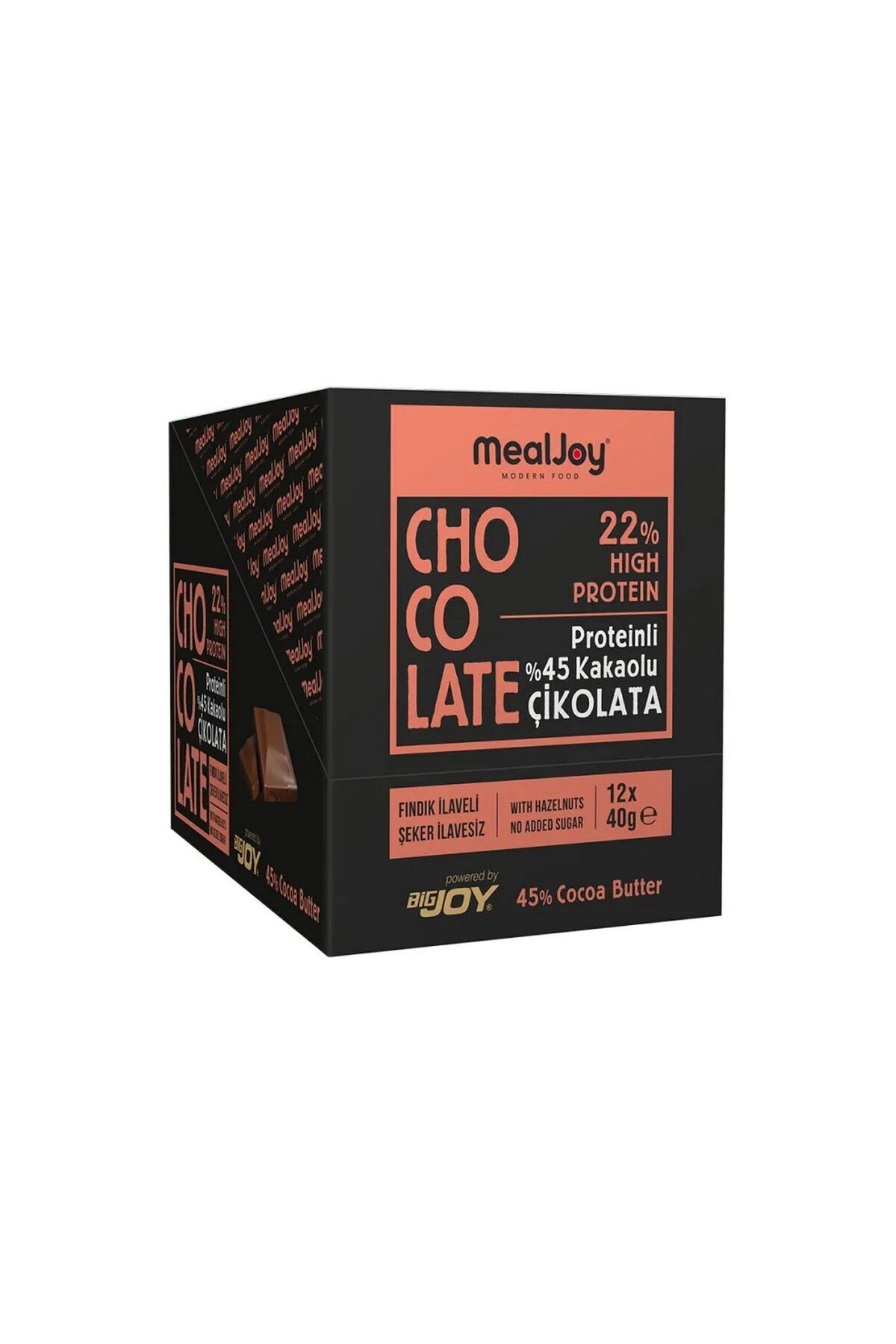 MealJoy Protein Chocolate Tablet Kakaolu Çikolata 40g x Adet