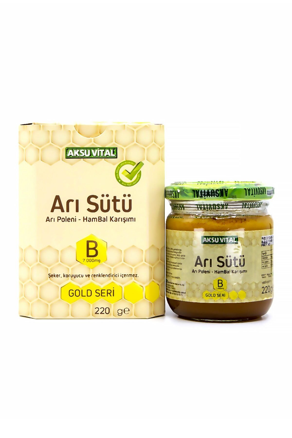 AksuVital Arı Sütü Bal Polen Karışımı (B) 7.000mg Çocuk 220g