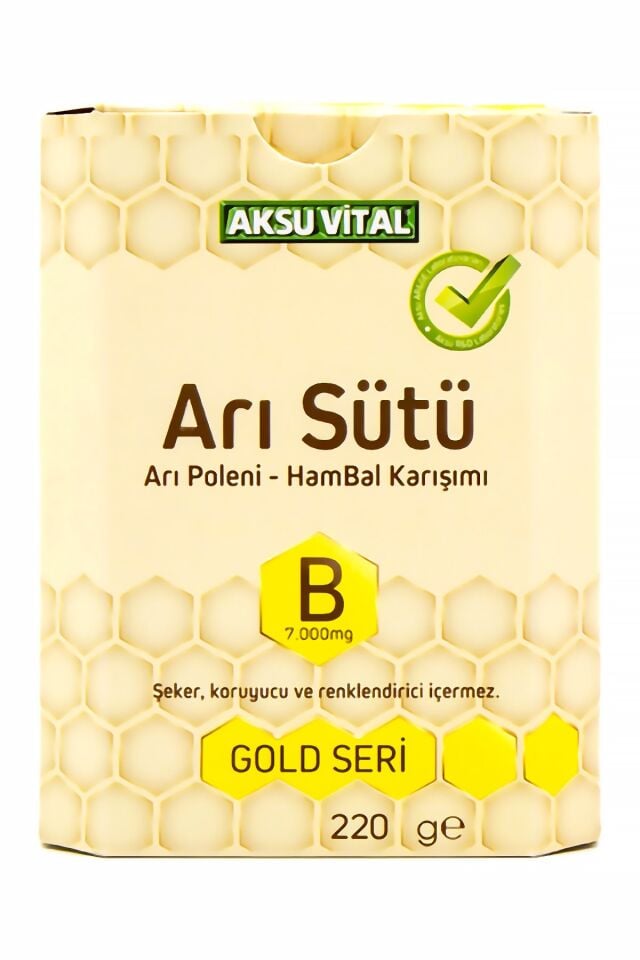 AksuVital Arı Sütü Bal Polen Karışımı (B) 7.000mg Çocuk 220g